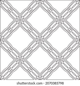 floral pattern background.Repeating geometric pattern from striped elements.   Black and white pattern.