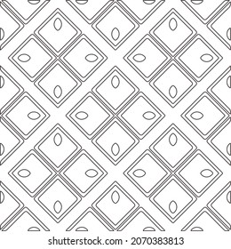 floral pattern background.Repeating geometric pattern from striped elements.   Black and white pattern.