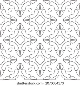 floral pattern background.Repeating geometric pattern from striped elements.   Black and white pattern.