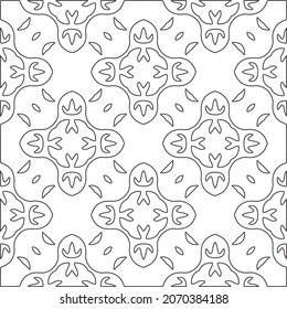 fondo de patrón floral.Patrón geométrico repetido a partir de elementos rayados.   Patrón blanco y negro.