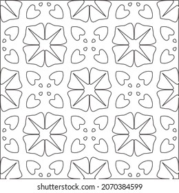 fondo de patrón floral.Patrón geométrico repetido a partir de elementos rayados.   Patrón blanco y negro.