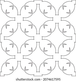 floral pattern background.Repeating geometric pattern from striped elements.  Black pattern. 