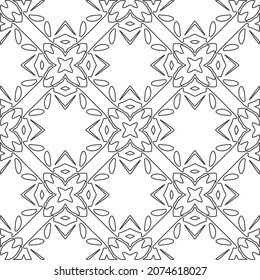 floral pattern background.Repeating geometric pattern from striped elements.  Black pattern. 