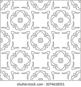 floral pattern background.Repeating geometric pattern from striped elements.  Black pattern. 