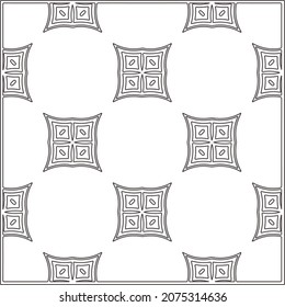 floral pattern background.Repeating geometric pattern from striped elements.  Black pattern. 