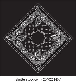 Blumenmuster Bandana Muster Vektorgrafik gut für Headband-Design