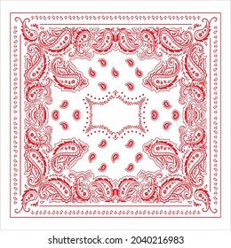 Floral Pattern Bandana Pattern Vector Illustration Good For Headband Design