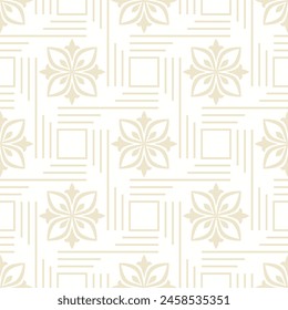 Floral pattern in baroque style Seamless vector background damask ornament.