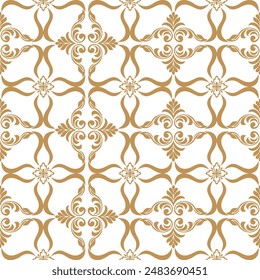 Floral pattern in baroque style Seamless vector background damask ornament.