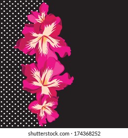 Floral pattern with beautiful flowers, hand-drawing. Vector illustration.