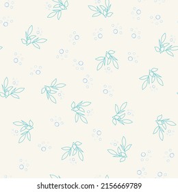 Patrón floral para ropa de cama textil. Ornamento único y sin fisuras de flores y hojas. Mezcle el doodle sobre el fondo de la luz de estilo retro. Patrón de diseño de arte simple para textil, tejido e impresión. Vector 