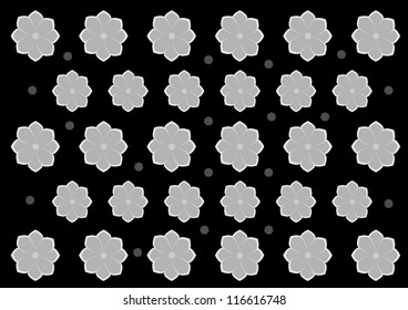 floral pattern at black background