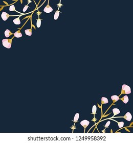 Floral pattern with blank space vector