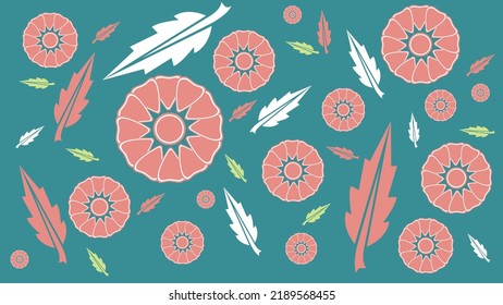Floral pattern are in bloom vector illustration. vintage flower background