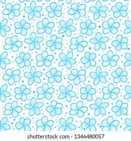 Floral pattern in the blooming botanical Motifs scattered. Seamless vector texture. For fashion prints. Printing with in hand drawn with white background