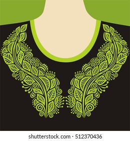 Floral pattern for blouses. Vector illustration.