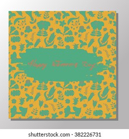  floral pattern with blue flowers on monochrome background. Abstract floral greeting card - International Happy Women's Day - 8 March holiday background. Trendy Design Template. Vector illustration.