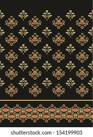 Floral pattern with border