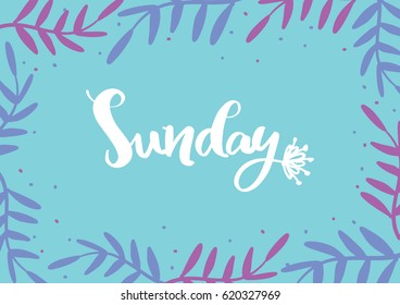 Floral pattern border design with text