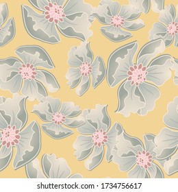 Patrón floral. Motivos Botánicos. textura vectorial para impresiones de moda. 