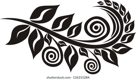 Floral pattern branch vector illustration