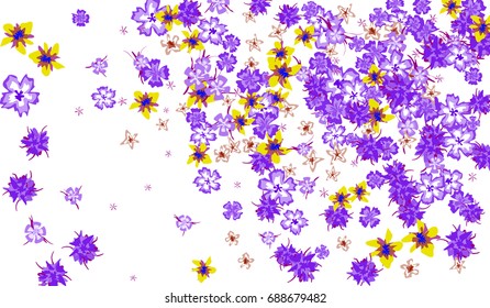 Floral Pattern for Brochure, Poster, Banner, Notepad or Book Cover. Background with Little Flowers in Vintage Style. Gentle Horizontal Pattern