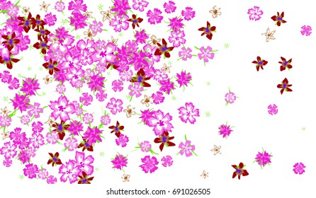 Floral Pattern for Brochure, Poster, Banner, Notepad or Book Cover. Background with Little Flowers in Vintage Style. Gentle Horizontal Pattern