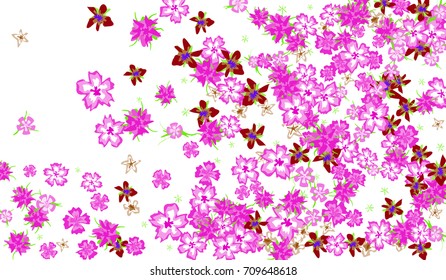 Floral Pattern for Brochure, Poster, Banner, Notepad or Book Cover. Background with Little Flowers in Vintage Style. Gentle Horizontal Pattern