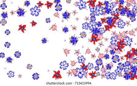 Floral Pattern for Brochure, Poster, Banner, Notepad or Book Cover. Background with Little Flowers in Vintage Style. Gentle Horizontal Pattern