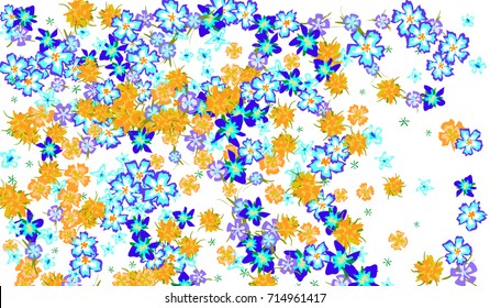 Floral Pattern for Brochure, Poster, Banner, Notepad or Book Cover. Background with Little Flowers in Vintage Style. Gentle Horizontal Pattern