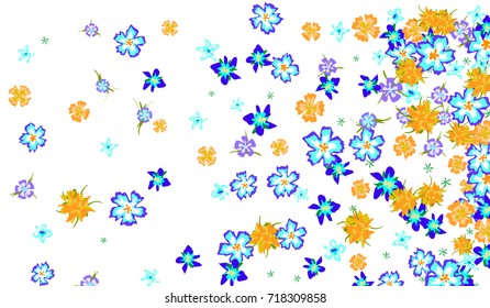 Floral Pattern for Brochure, Poster, Banner, Notepad or Book Cover. Background with Little Flowers in Vintage Style. Gentle Horizontal Pattern
