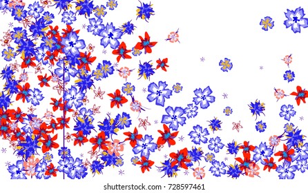 Floral Pattern for Brochure, Poster, Banner, Notepad or Book Cover. Background with Little Flowers in Vintage Style. Gentle Horizontal Pattern