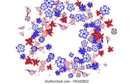 Floral Pattern for Brochure, Poster, Banner, Notepad or Book Cover. Background with Little Flowers in Vintage Style. Gentle Horizontal Pattern