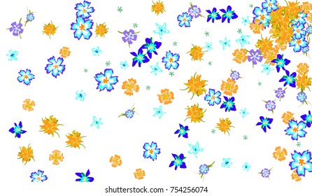 Floral Pattern for Brochure, Poster, Banner, Notepad or Book Cover. Background with Little Flowers in Vintage Style. Gentle Horizontal Pattern