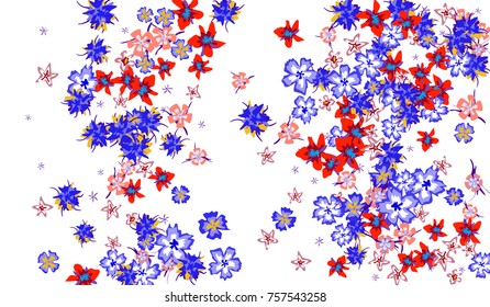 Floral Pattern for Brochure, Poster, Banner, Notepad or Book Cover. Background with Little Flowers in Vintage Style. Gentle Horizontal Pattern