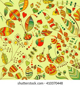 Floral pattern with butterflies