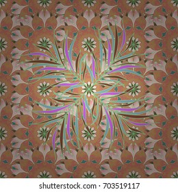 Floral pattern can be used for wallpaper, pattern fills, web page background. Seamless light pink and green stylized flowers. Ornate zentangle seamless texture, pattern with abstract flowers.