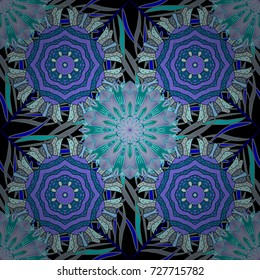 Floral pattern can be used for wallpaper, background fills, web page background. Seamless pattern with stylized flowers. Ornate zentangle seamless texture, pattern with abstract flowers.