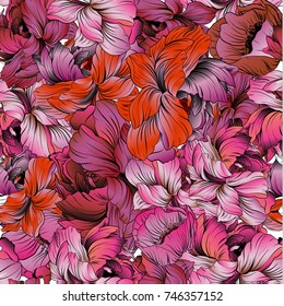 Floral pattern, can use be for shawl, decor, fabric.Vector illustration