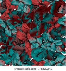 Floral pattern, can use be for shawl, decor, fabric.Vector illustration