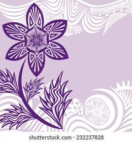 Floral pattern card flower vector illustration