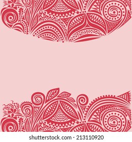 Floral pattern card vector illustration