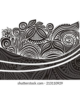 Floral pattern card vector illustration