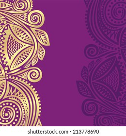 Floral pattern card vector illustration