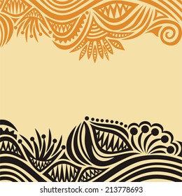 Floral pattern card vector illustration