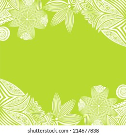 Floral pattern card vector illustration