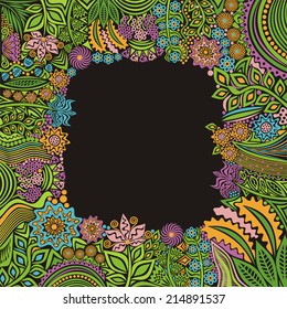 Floral pattern card vector illustration