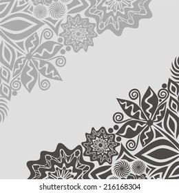 Floral pattern card vector illustration