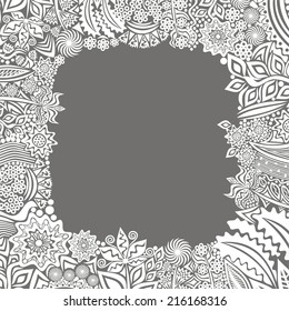 Floral pattern card vector illustration
