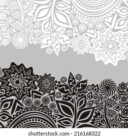 Floral pattern card vector illustration